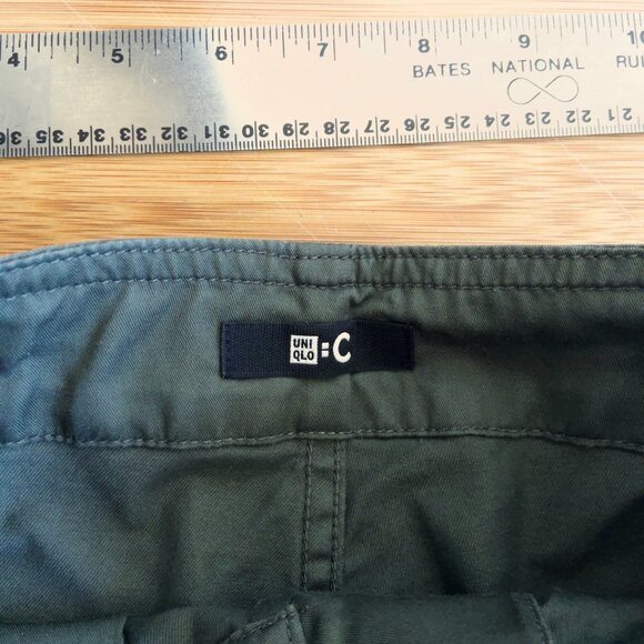 Uniqlo C Cotton Wide Pants - Olive - size 0 - Picture 6 of 8